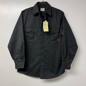Ticomela FR Flame Resistant Work Shirt Black NFPA 2112 CAT 2 Men’s Medium NWT